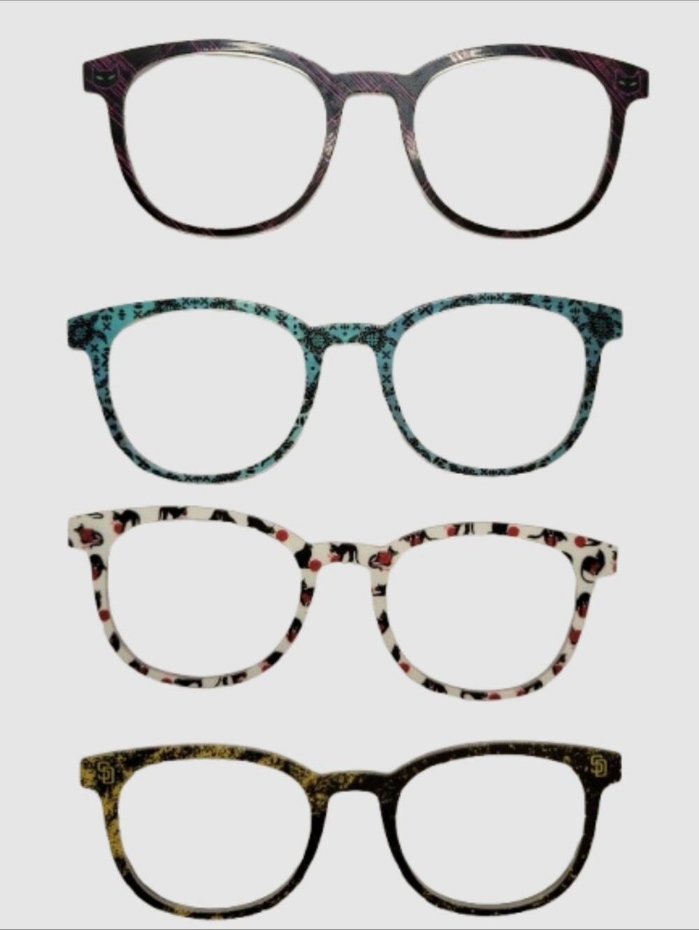 Pair Eyewear Brand Set Of 4 Reese Style Magnetic Toppers Like New (2 Retired)